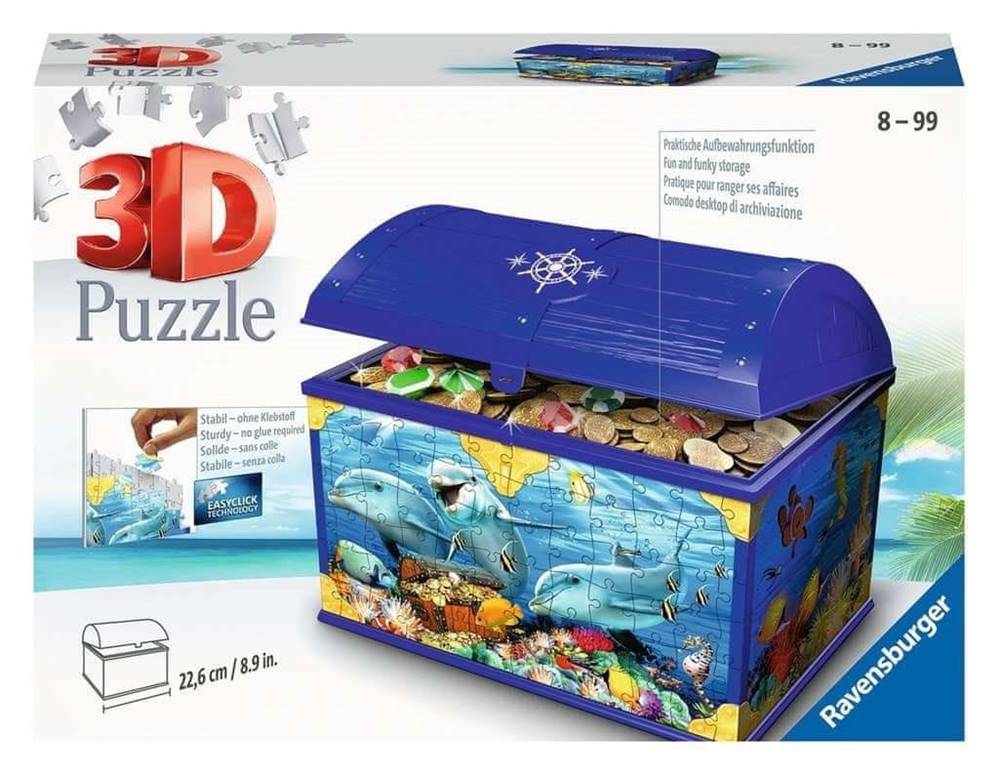 Ravensburger  3D puzzle truhla Podmorský svet 223 dielikov značky Ravensburger
