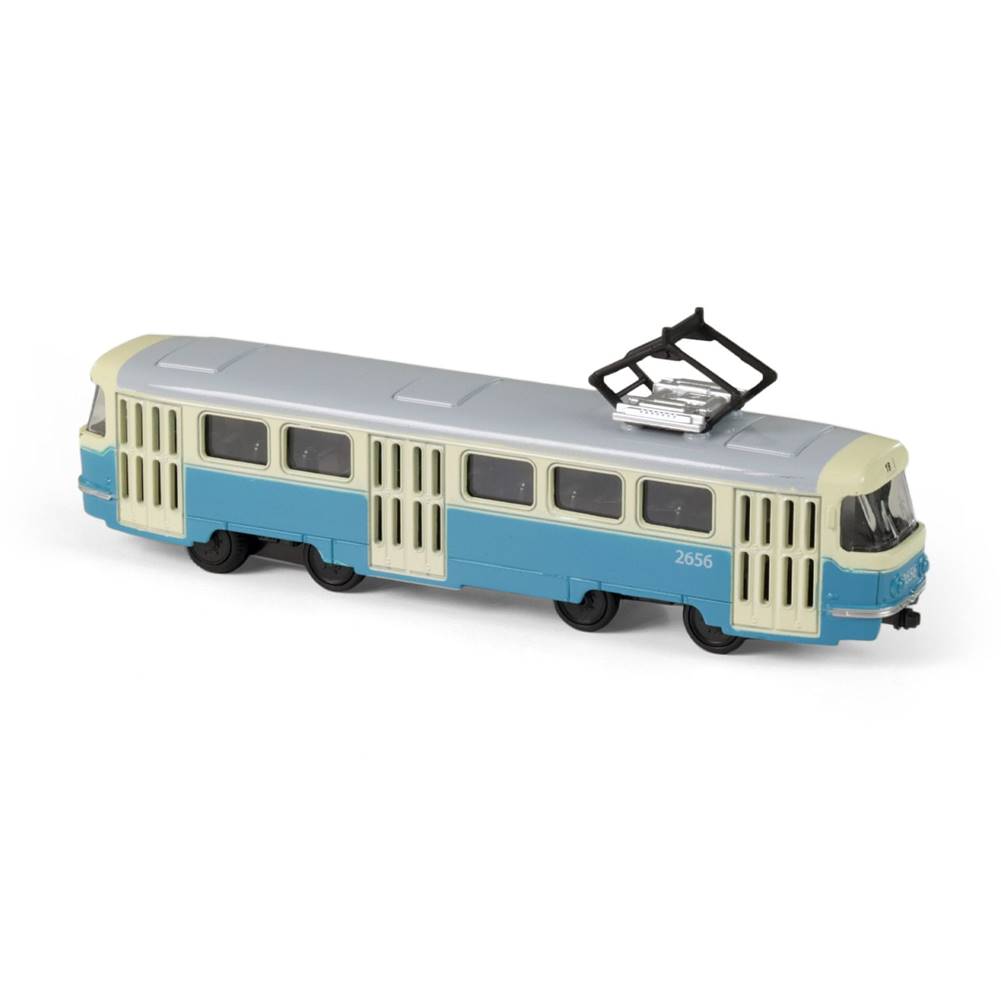 Rappa  Kovová tramvaj modrá 16 cm značky Rappa