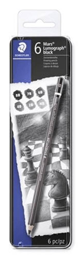 Staedtler  Grafitové ceruzky Mars Lumograph,  sada,  6 tvrdosťou,  šesťhranná,  umelecké 100B G6 značky Staedtler