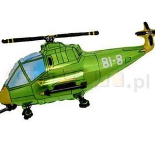 Balónik fóliový helikoptéra - zelený vrtuľník - 60 cm