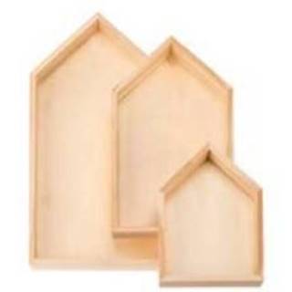 Glorex Sada drevených domčekov 3 ks