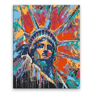 Malujsi Maľovanie podľa čísel - Farebná Socha slobody - 40x50 cm,  plátno vypnuté na rám