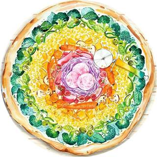 Ravensburger  Okrúhle puzzle Kruh farieb: Pizza 500 dielikov značky Ravensburger