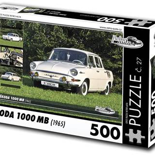 RETRO-AUTA©  Puzzle č. 27 Škoda 1000 MB (1965) 500 dielikov značky RETRO-AUTA©