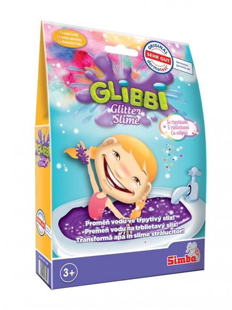  Sliz Glibbi Glitter Slime fialový trblietavý