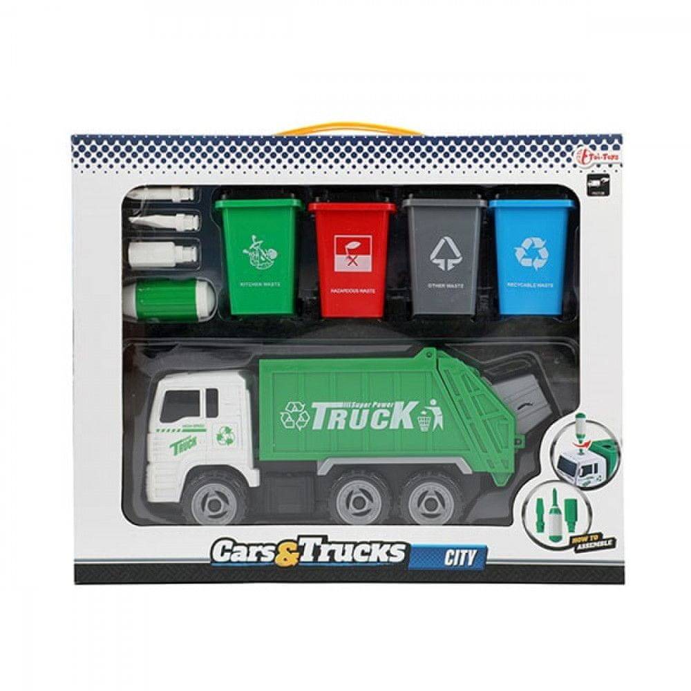 Toi Toys  Smetiarske auto CARS_TRUCKS + odpadkový kontajner značky Toi Toys