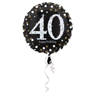 Balón fóliový 40 rokov - Happy birthday - narodeniny - 43 cm