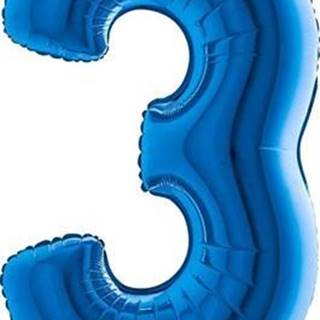 Grabo Nafukovací balónek číslo 3 modrý 102cm extra velký