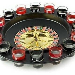KIK Alkoholová ruleta + 16 pohárov,  čierna KX8466