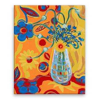 Malujsi Maľovanie podľa čísel - Kvetinová fantázia - 80x100 cm,  plátno vypnuté na rám