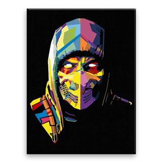 Malujsi Maľovanie podľa čísel - Mortal Kombat vo farbách - 30x40 cm,  plátno vypnuté na rám
