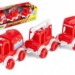 Wader  Auto hasiči Kid Cars 3ks plast 10cm v krabičke 30x8x10cm 12m +  značky Wader