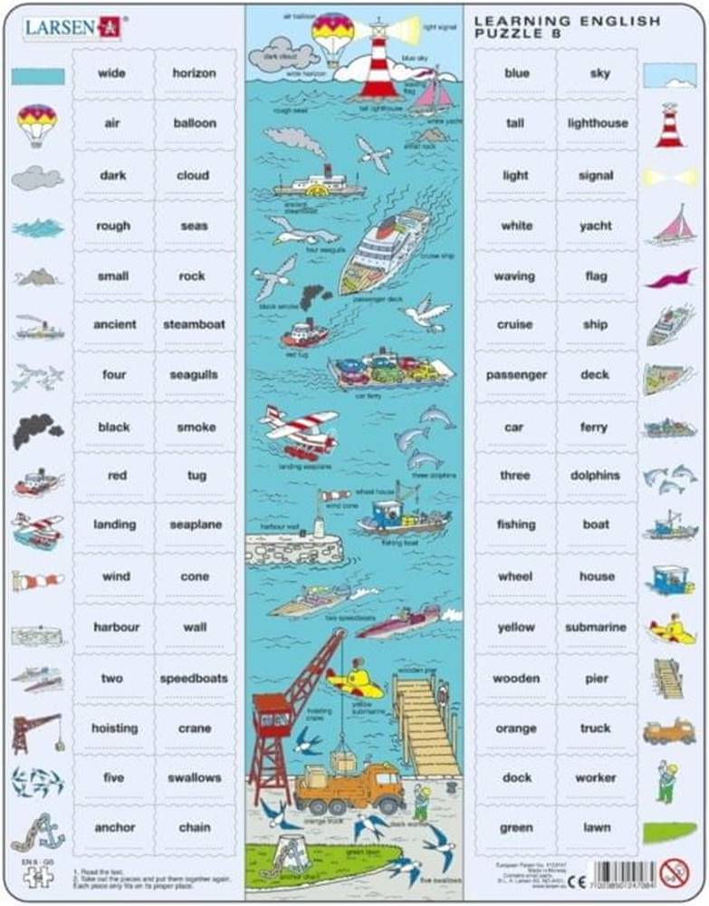 LARSEN  Puzzle Angličtina 8: Na mori 64 dielikov značky LARSEN