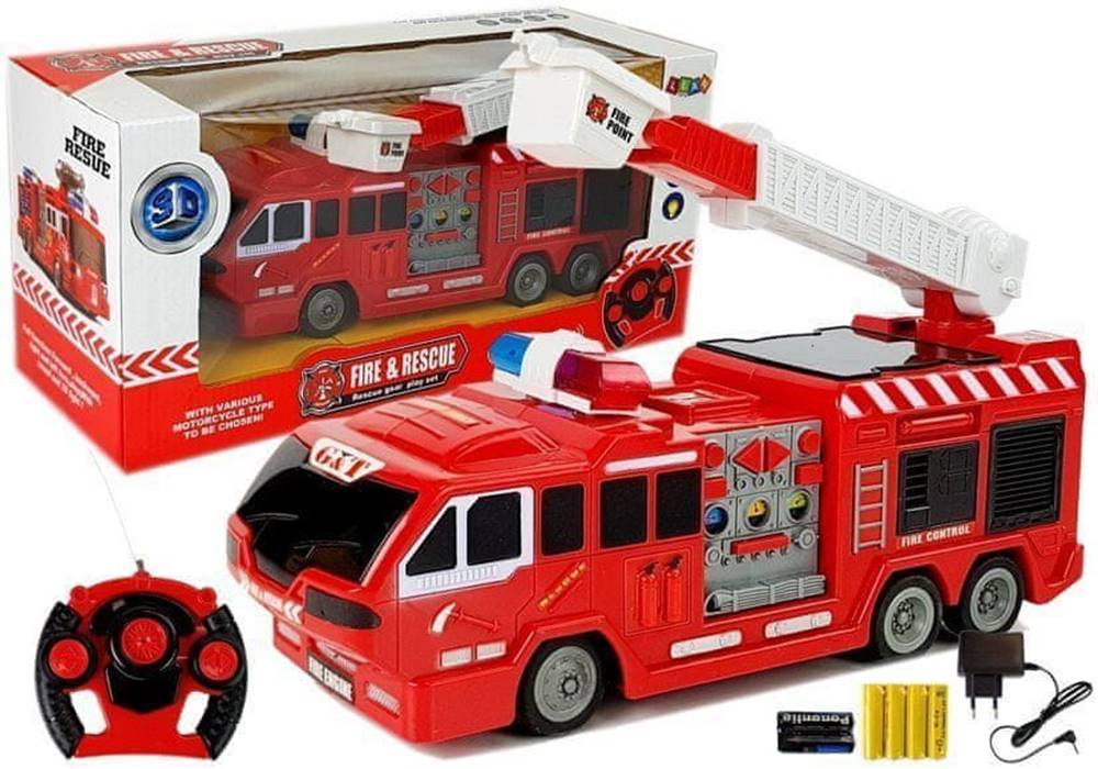Lean-toys  Diaľkovo ovládané hasičské auto R/C 28cm značky Lean-toys