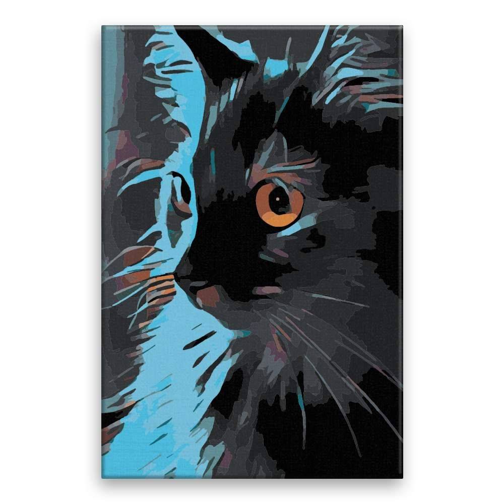 Malujsi  Maľovanie podľa čísel - Mačka v tieni - 80x120 cm,  bez dreveného rámu značky Malujsi