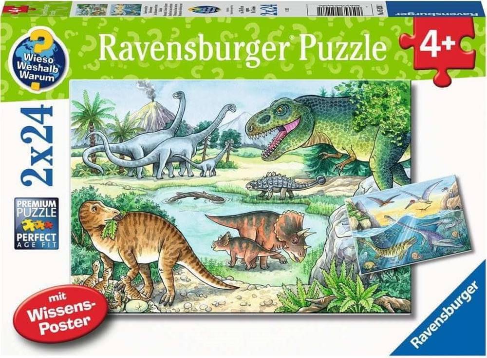 Ravensburger  Puzzle Svet dinosaurov 2x24 dielikov značky Ravensburger