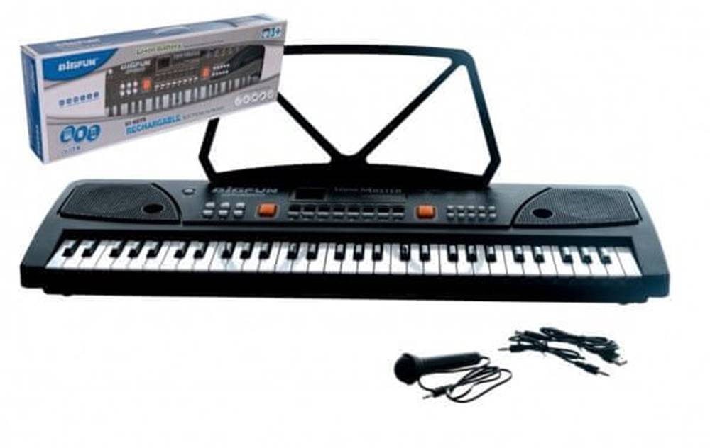 Teddies  Pianko/Varhany veľké plast 61 kláves 63x20cm s mikrofónom a USB na nabíjacie batérie Li-ion značky Teddies