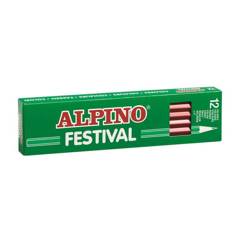 Alpino  Krabica 12 farebných ceruziek  Festival tmavomodrá značky Alpino