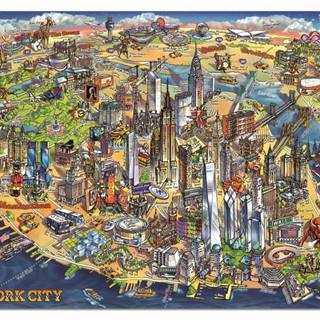 EDUCA Puzzle Mapa New Yorku 500 dielikov