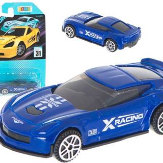 KIK Kovový model auta 7 cm tmavo modrý