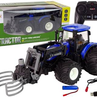 Lean-toys  Diaľkovo ovládaný traktor s drapákom Blue značky Lean-toys