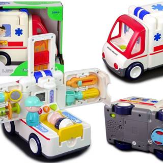 Lean-toys Interaktívne vzdelávacie sanitné auto pre batoľatá HOLA