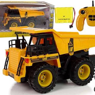 Lean-toys Sklápacie auto Construction 2.4G R/C Yellow 1:12 Zvuk