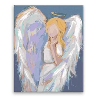 Malujsi  Maľovanie podľa čísel - Anjel mieru - 80x100 cm,  plátno vypnuté na rám značky Malujsi