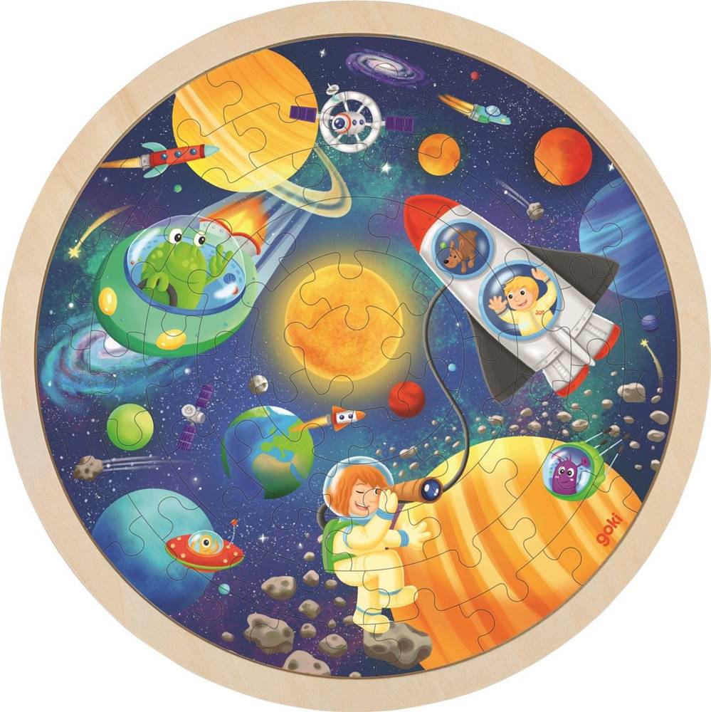Goki  Kruhové puzzle Vesmír 57 dielikov značky Goki