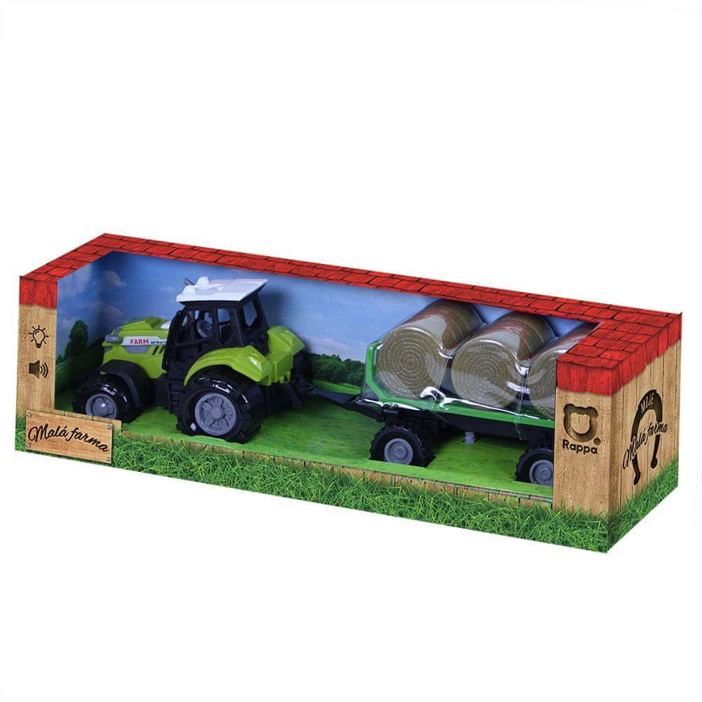 Rappa  Traktor so zvukom a svetlom s vlečkou a balíkmi slamy značky Rappa