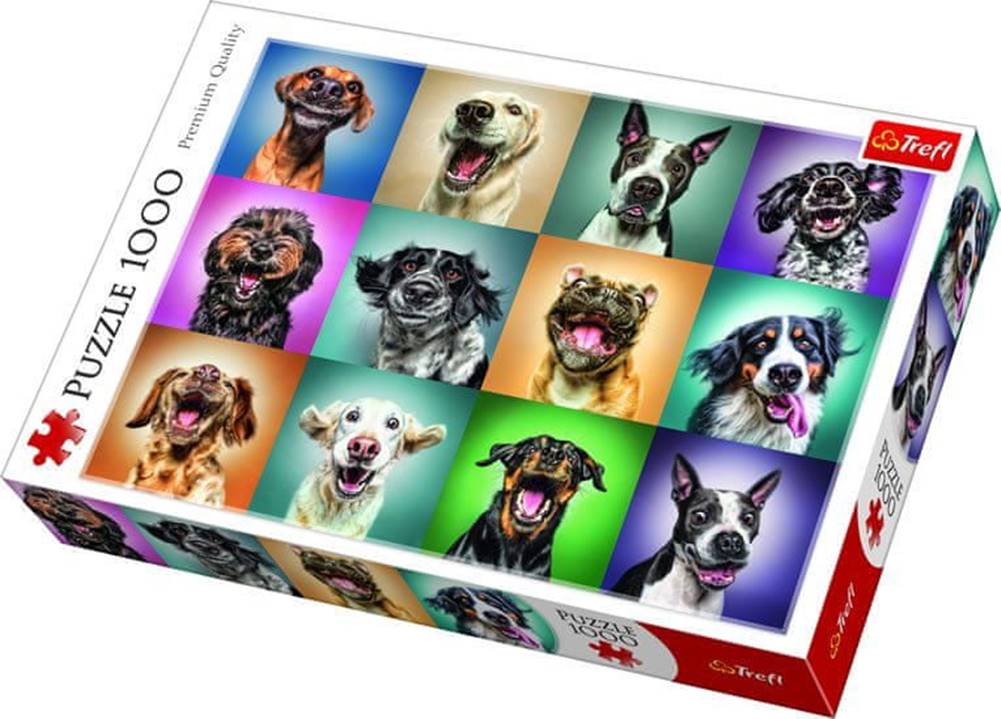 Trefl  Puzzle Veselé psie portréty / 1000 dielikov značky Trefl