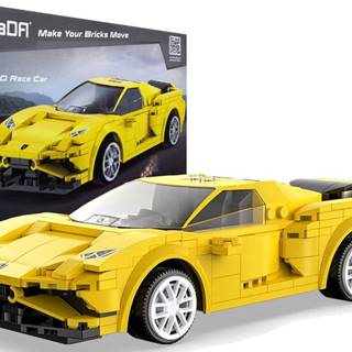Lean-toys  Stavebné bloky Športové auto EVO Race Car Yellow R/C 289 kusov CADA značky Lean-toys