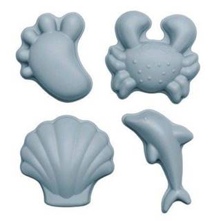 Scrunch  Silikónové formy na piesok 4 ks. - Modré značky Scrunch