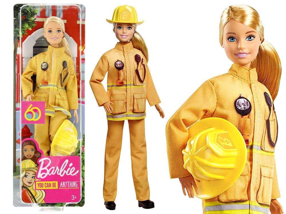 JOKOMISIADA  Bábika Barbie hasič Môžete byť čímkoľvek ZA3623 značky JOKOMISIADA