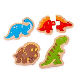 Bigjigs Toys Drevené puzzle dinosaury
