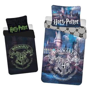 Jerry Fabrics Obliečky Harry Potter 054 svietiace efekt 140x200,  70x90 cm