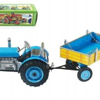 KOVAP Traktor Zetor s prívesom modrý na kľúčik kov 28cm