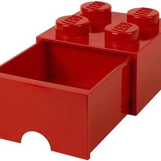 LEGO  Úložný box so šuplíkom 4 - červený značky LEGO