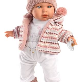 Llorens 42406 BABY JULIA - realistická bábika so zvukmi a mäkkým látkovým telom - 42 cm