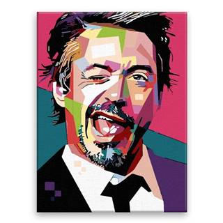 Malujsi Maľovanie podľa čísel - Robert Downey - 30x40 cm,  plátno vypnuté na rám