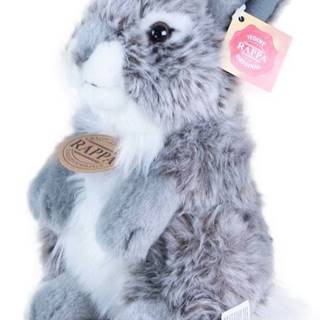 Rappa Plyšový zajac šedý sediaci,  20 cm
