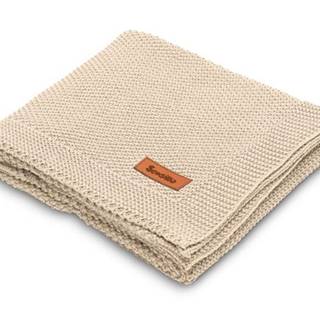 Sensillo Bavlnená deka,  béžová 100 x 80