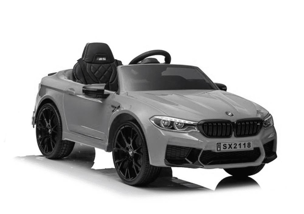 Lean-toys  BMW M5 batérie auto strieborné lakované značky Lean-toys