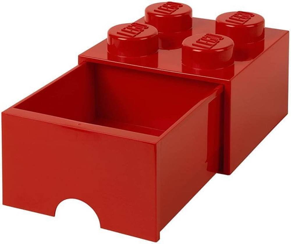 LEGO  Úložný box so šuplíkom 4 - červený značky LEGO