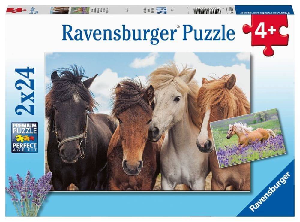 Ravensburger  Puzzle - Fotky koní 2 x 24 dielikov značky Ravensburger
