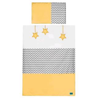BELISIMA  6-dielne posteľné obliečky Hviezdička 100x135 žlté značky BELISIMA