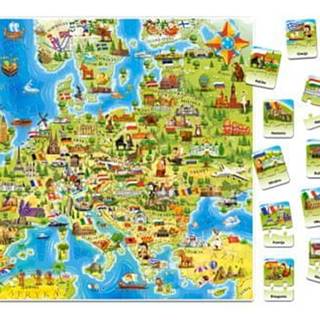 Castorland  Puzzle Mapa Európy 180 dielov + 32 náučných dielov značky Castorland