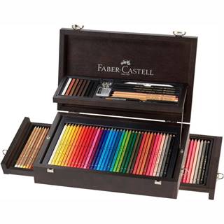 Faber-Castell  Art & Graphic kolekcia,  drevená kazeta,  125 ks značky Faber-Castell