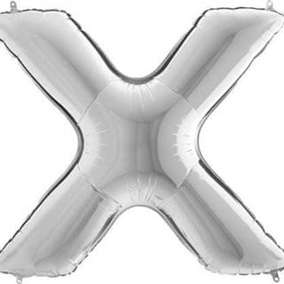 Grabo Nafukovací balónek písmeno X stříbrné 102 cm