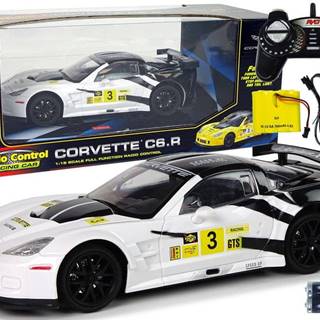 Lean-toys  Závodné športové auto R/C 1:18 Corvette C6.R White 2.4 G Lights značky Lean-toys